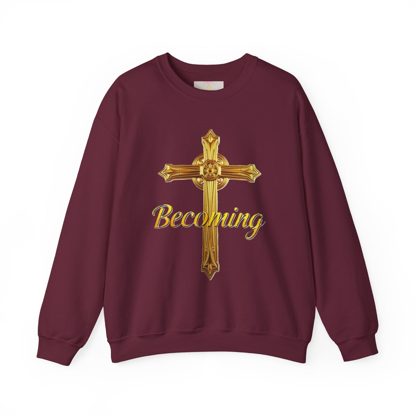 Becoming Men’s Faith Sweatshirt – Light Lettering (Philippians 1:6)