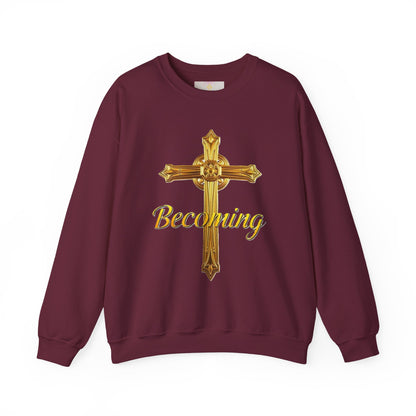 Becoming Men’s Faith Sweatshirt – Light Lettering (Philippians 1:6)