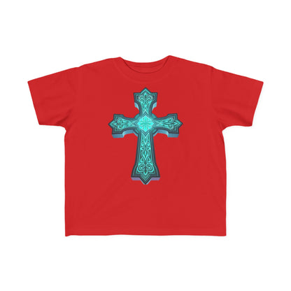 Shine Bright – Toddler Tee with Glowing Cross of Faith