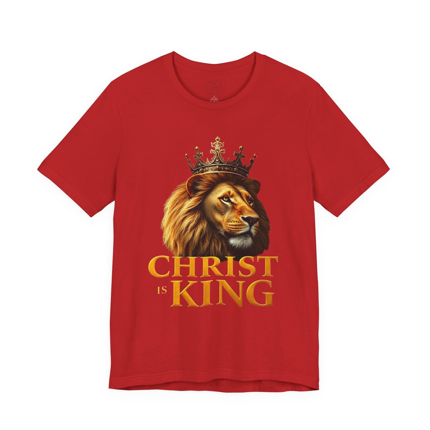 Christ is King Crowned Lion Tee – Inspirational Christian Shirt