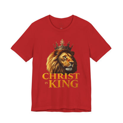 Christ is King Crowned Lion Tee – Inspirational Christian Shirt