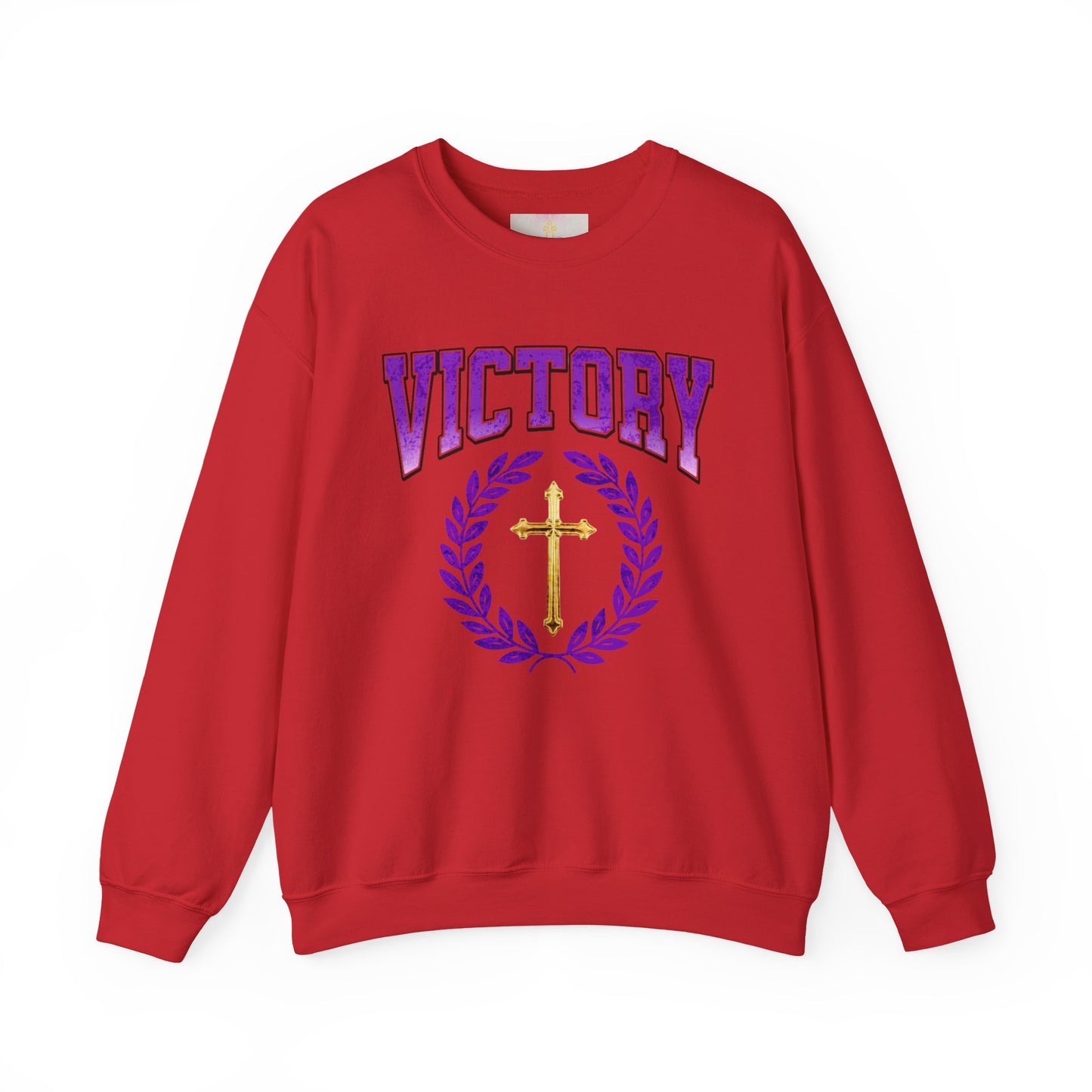 Victory Women’s Sweatshirt – Bold Purple Logo, Faith in Comfort