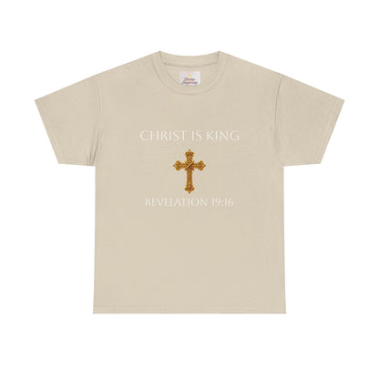 Christ is King Women’s Christian Tee (White Lettering)