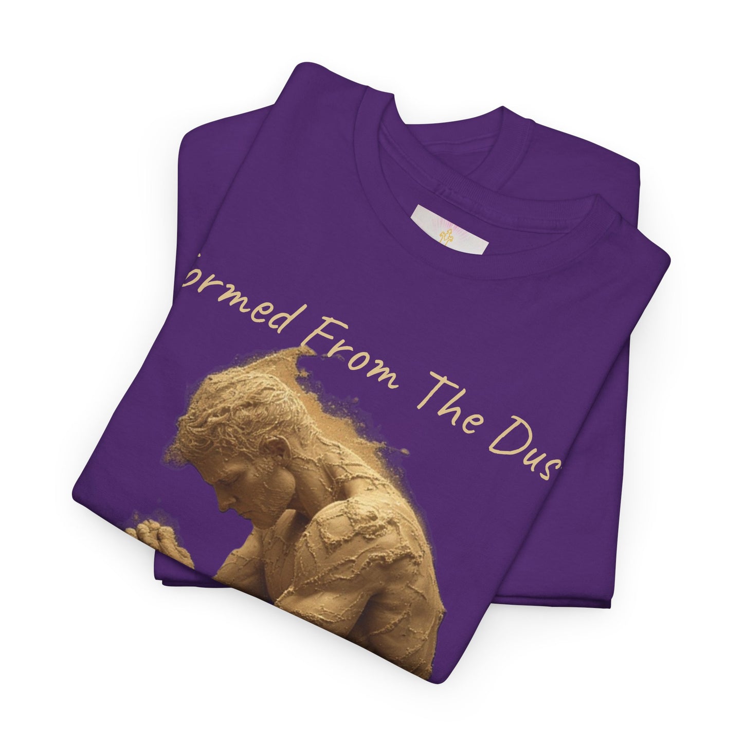 Formed from the Dust | Men’s Christian T-Shirt with Genesis 2:7 (Light Lettering)