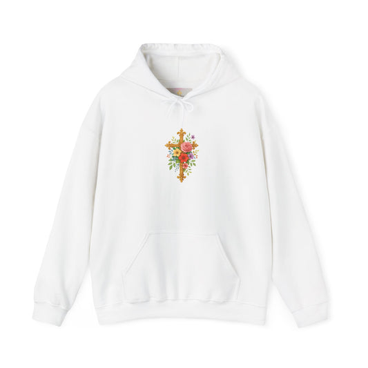 Floral Cross Women’s Christian Hoodie