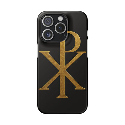 Black Chi Rho Snap Case for iPhone – The Way, Truth & Life