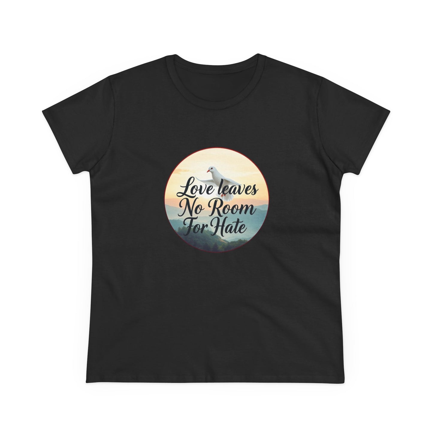 Love Leaves No Room for Hate – Women’s Softstyle Tee of Grace & Compassion