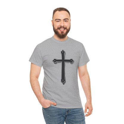 Warrior’s Cross Men’s Christian T-Shirt – Black Cross | Ephesians 6:11