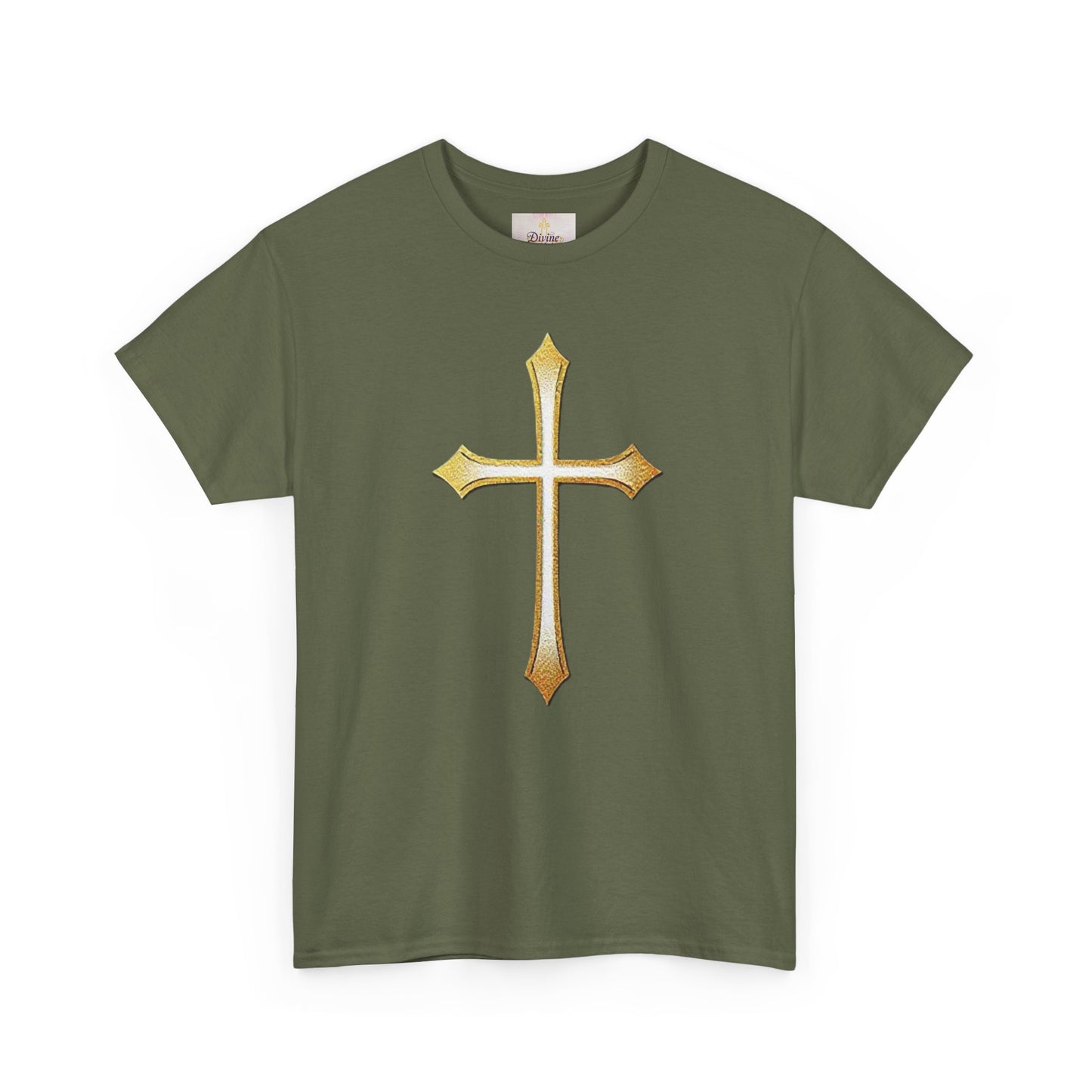Men’s Gold Cross Tee – Christian Faith-Inspired Apparel