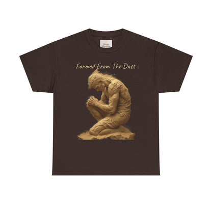 Formed from the Dust | Men’s Christian T-Shirt with Genesis 2:7 (Light Lettering)
