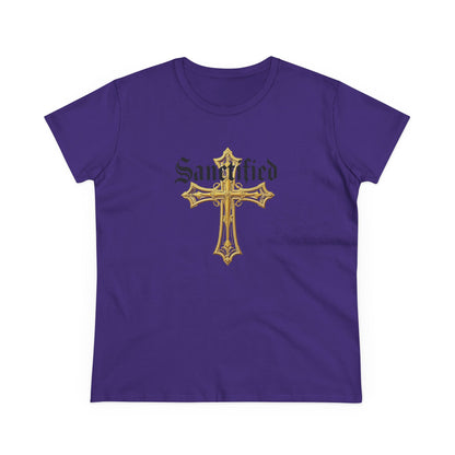 Sanctified Women's Gothic Cross T-Shirt – Faith in Bold Style