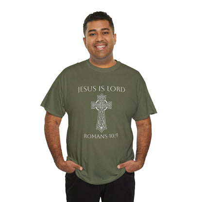 Jesus Is Lord – Men’s Christian Tee (White Lettering)