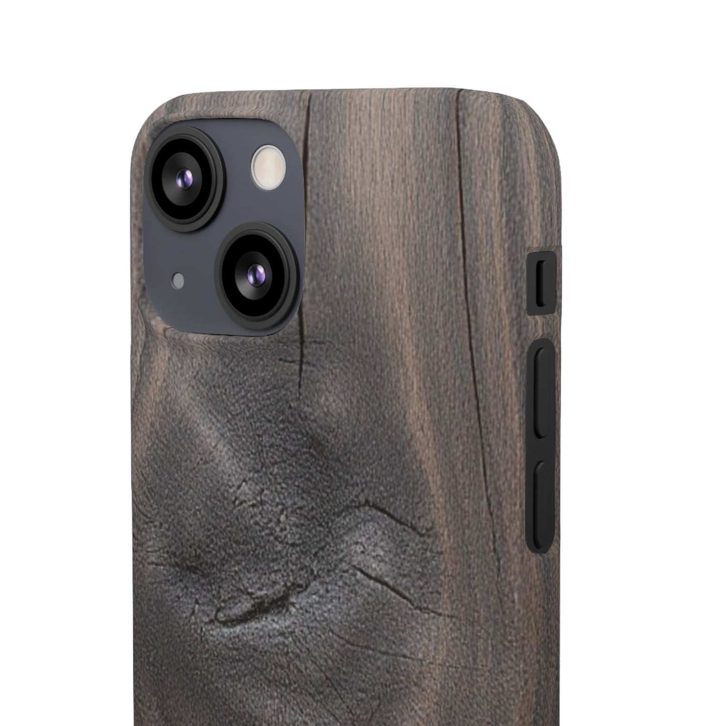 iPhone Snap Case – Dark Wood Grain Design