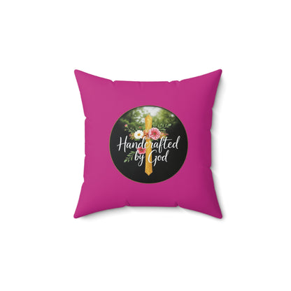Masterpiece of Grace in Fuchsia – Handcrafted by God Throw Pillow