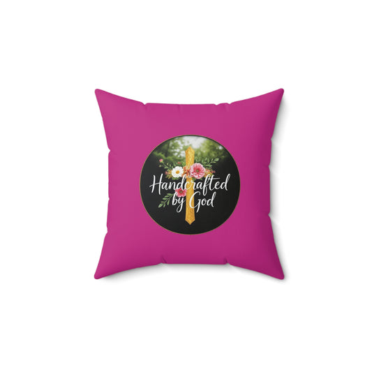 Masterpiece of Grace in Fuchsia – Handcrafted by God Throw Pillow