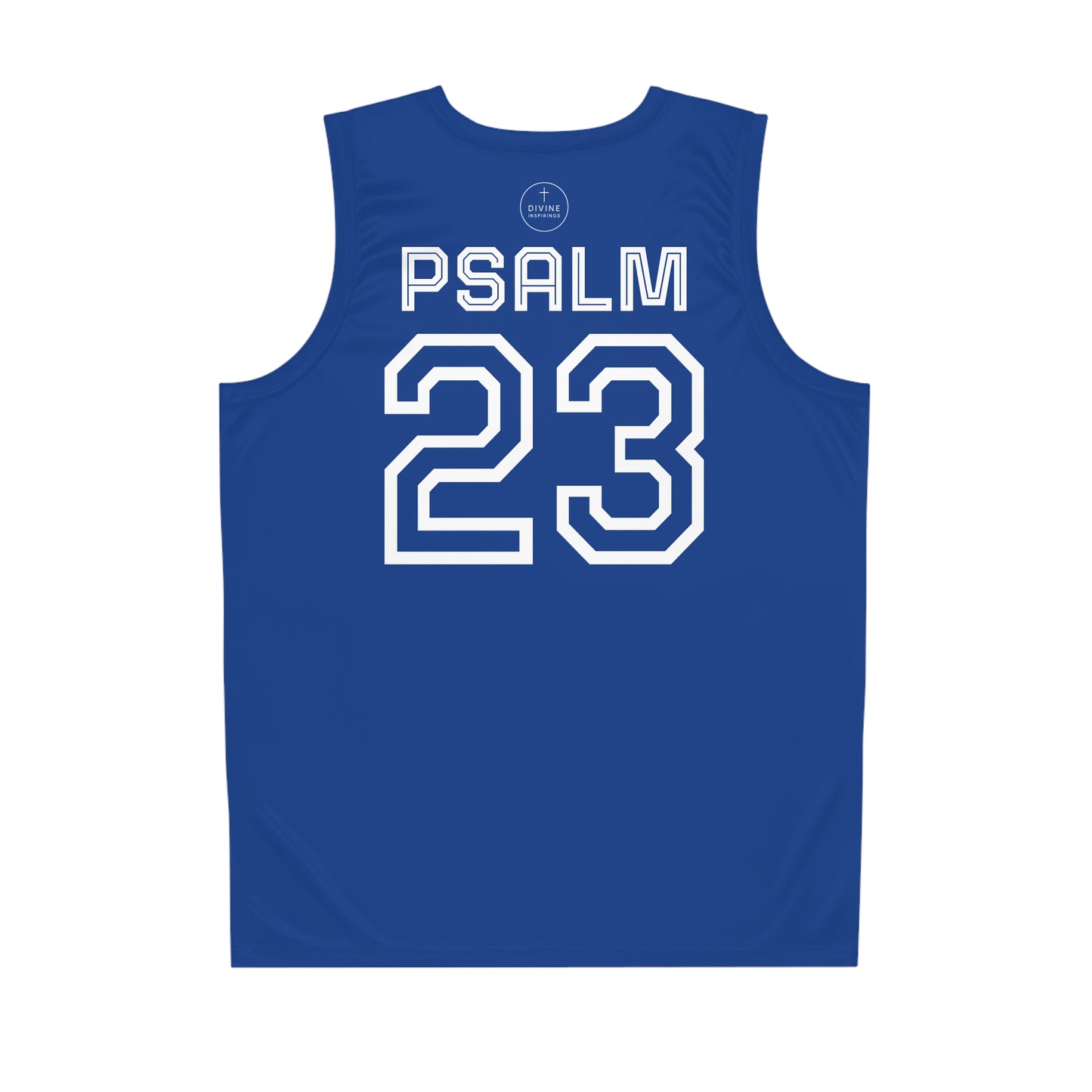 Psalm 23 Men's Basketball Jersey (Blue) – Faith in Every Play