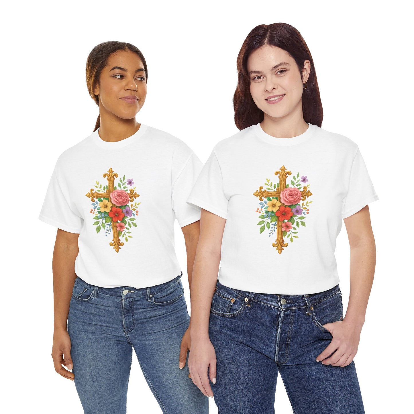 Floral Cross Tee - Women's Christian Apparel
