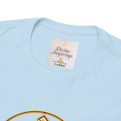 Men’s Romans 10:9 Christian T-Shirt – Jesus Is Lord & He Is Risen (Dark Lettering)