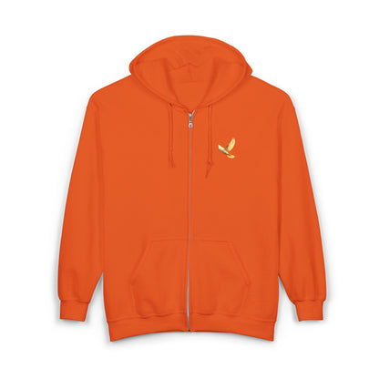 Peaceful Spirit Women's Zip-Up Hoodie with Dove in Flight Design