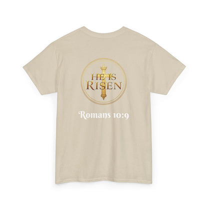 Jesus Is Lord / He Is Risen Christian Tee – Men’s Bold Faith Statement (White Lettering)