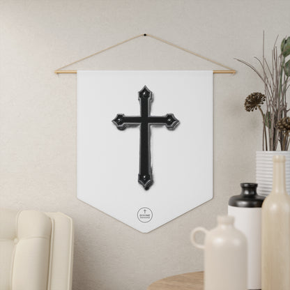 At the Foot of the Cross Pennant Banner – Black Cross Design