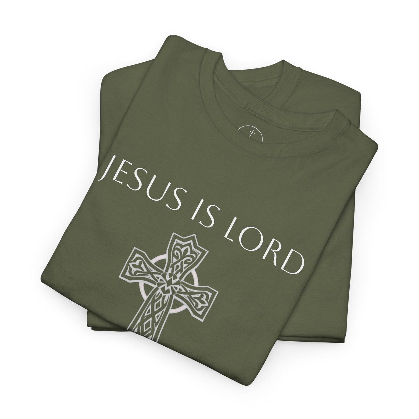 Jesus Is Lord – Men’s Christian Tee (White Lettering)