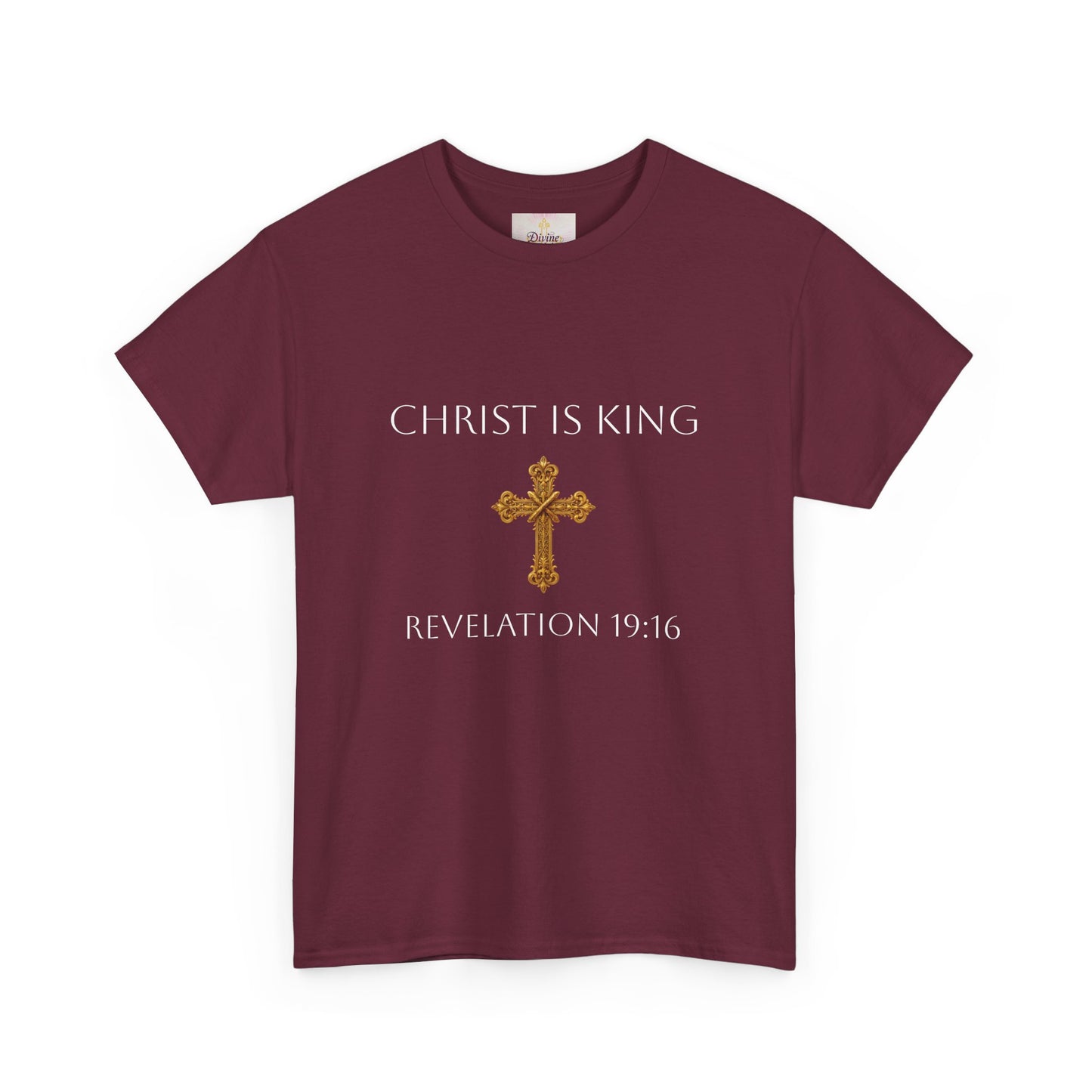 Daughter of the King Women’s Scripture Tee – Christ is King (Revelation 19:16) (White Lettering)