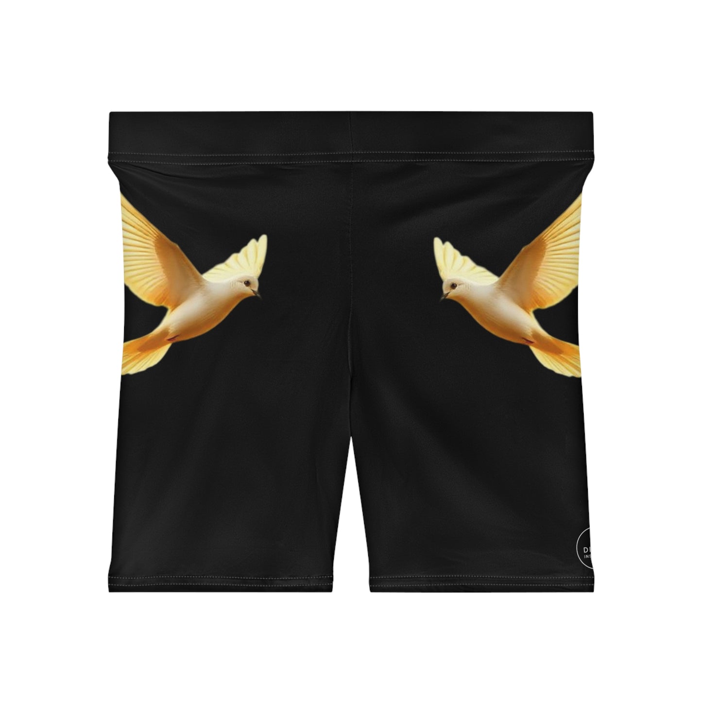 Golden Dove Women’s Biking Shorts in Black – Spirit of Peace and Power