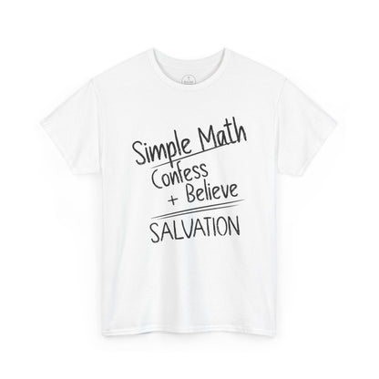 Simple Math of Salvation - Men’s Christian T-Shirt (Black Chalk)