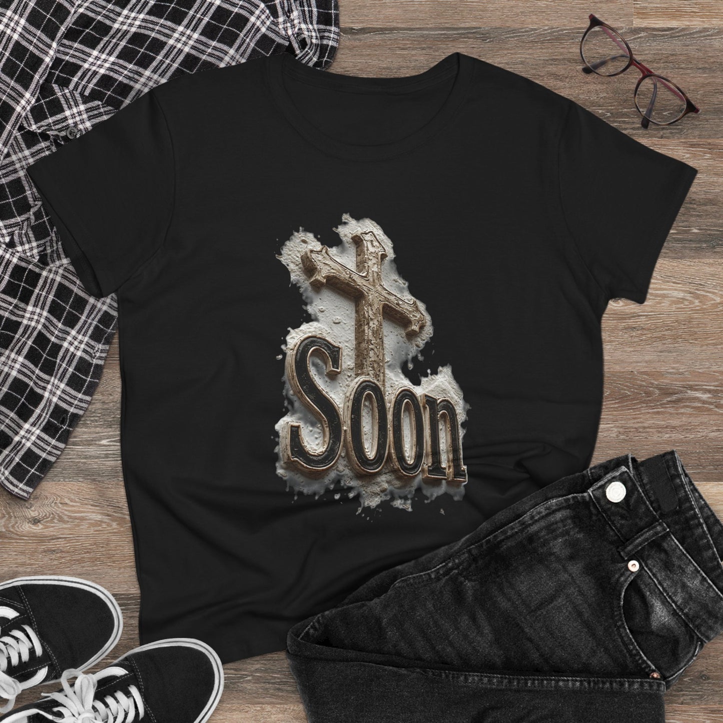 Christian Women’s T-Shirt – Soon Cross Tee