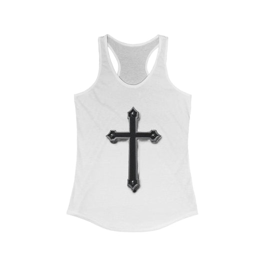 Warrior’s Black Cross Women’s Racerback Tank | Ephesians 6:11