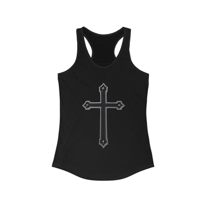 Warrior’s Black Cross Women’s Racerback Tank | Ephesians 6:11