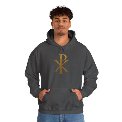 Chi Rho in Gold - Men’s Christian Hoodie