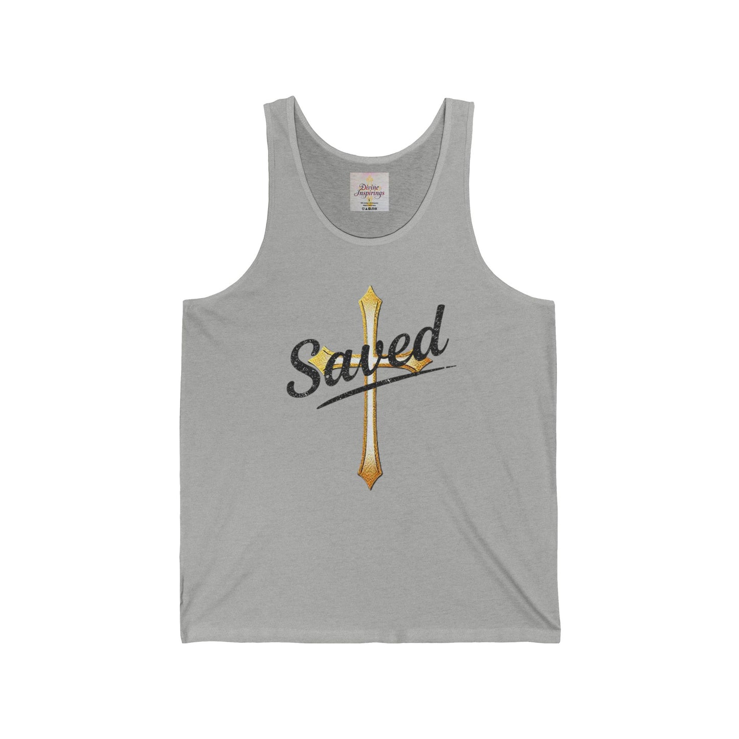 Saved Women’s Christian Tank Top – Gold Cross