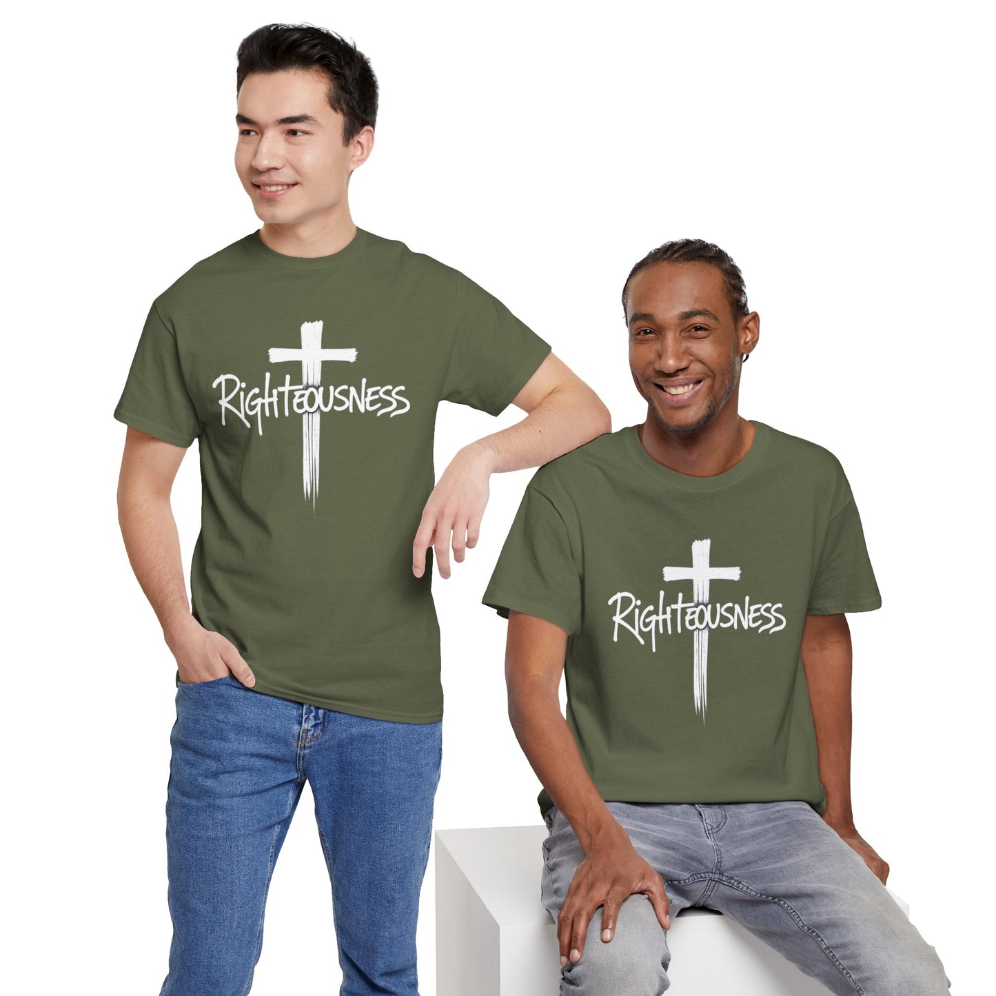 Righteousness - Christian Men's T-Shirt (Dark Colors)
