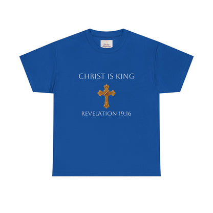 Christ is King Women’s Christian Tee (White Lettering)