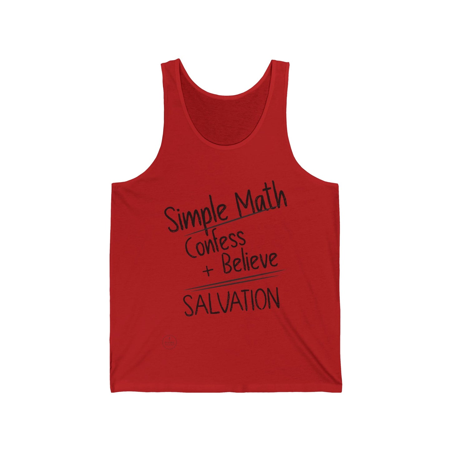 Simple Math Men’s Tank – Bold Faith (Black Chalk)