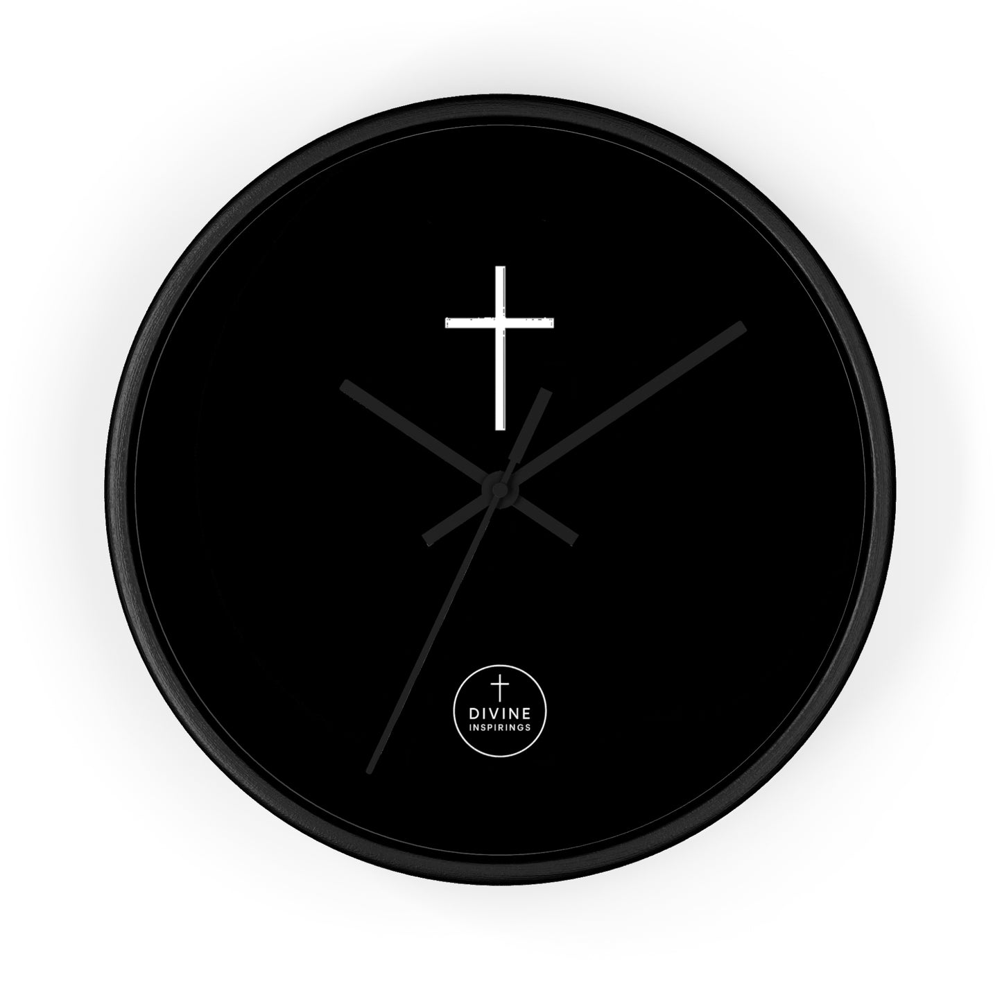 Minimalist White Cross Wall Clock – Pure Christian Home Decor