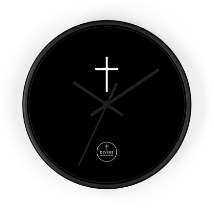 Minimalist White Cross Wall Clock – Pure Christian Home Decor
