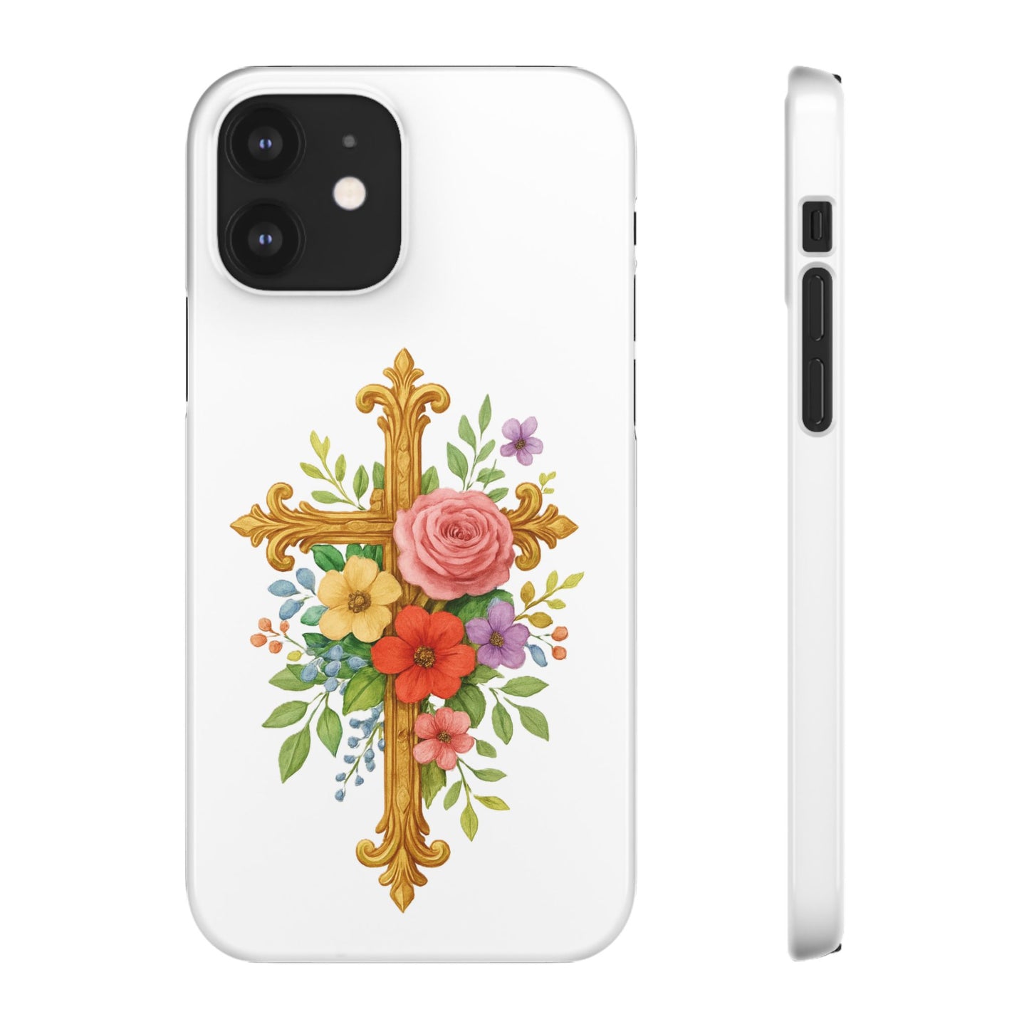 Floral Cross Snap Case for iPhone – Faith in Bloom