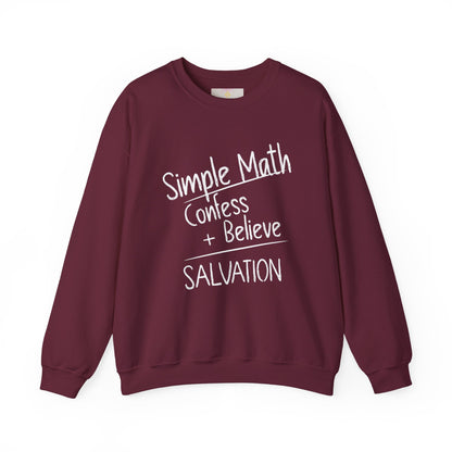 Simple Math Men’s Sweatshirt – Faith Pullover (White Chalk)