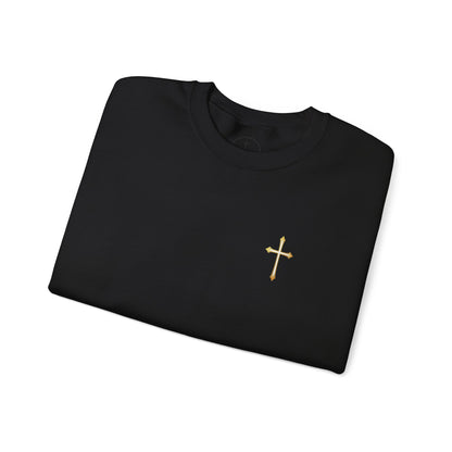 Elegant Gold Cross Men's Sweatshirt
