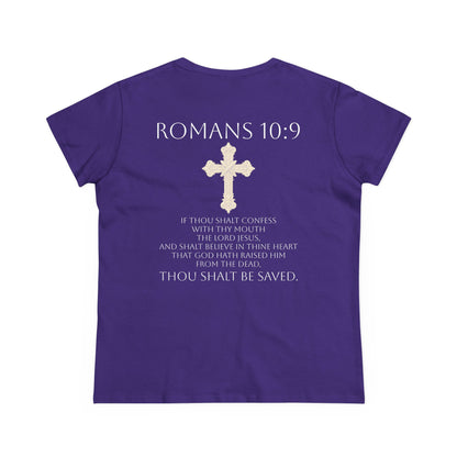 Gracefully Bold – Women’s Softstyle Jesus Is Lord Tee (Romans 10:9) (White Lettering)