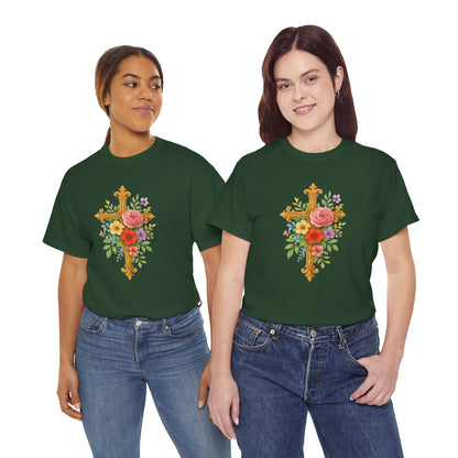 Floral Cross Tee - Women's Christian Apparel