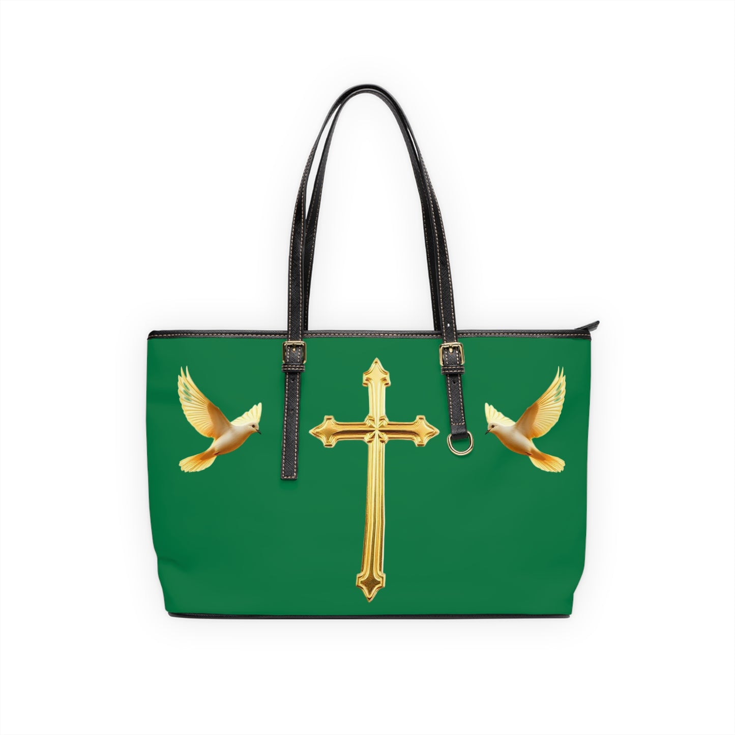 Faith, Peace, and Renewal Shoulder Bag in Green