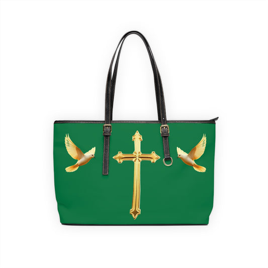 Faith, Peace, and Renewal Shoulder Bag in Green