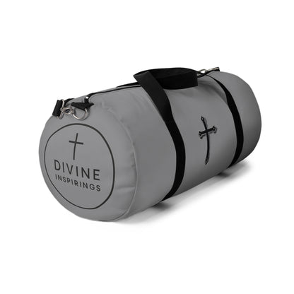 Divine Strength Duffle Bag in Grey – Carry the Cross with Purpose