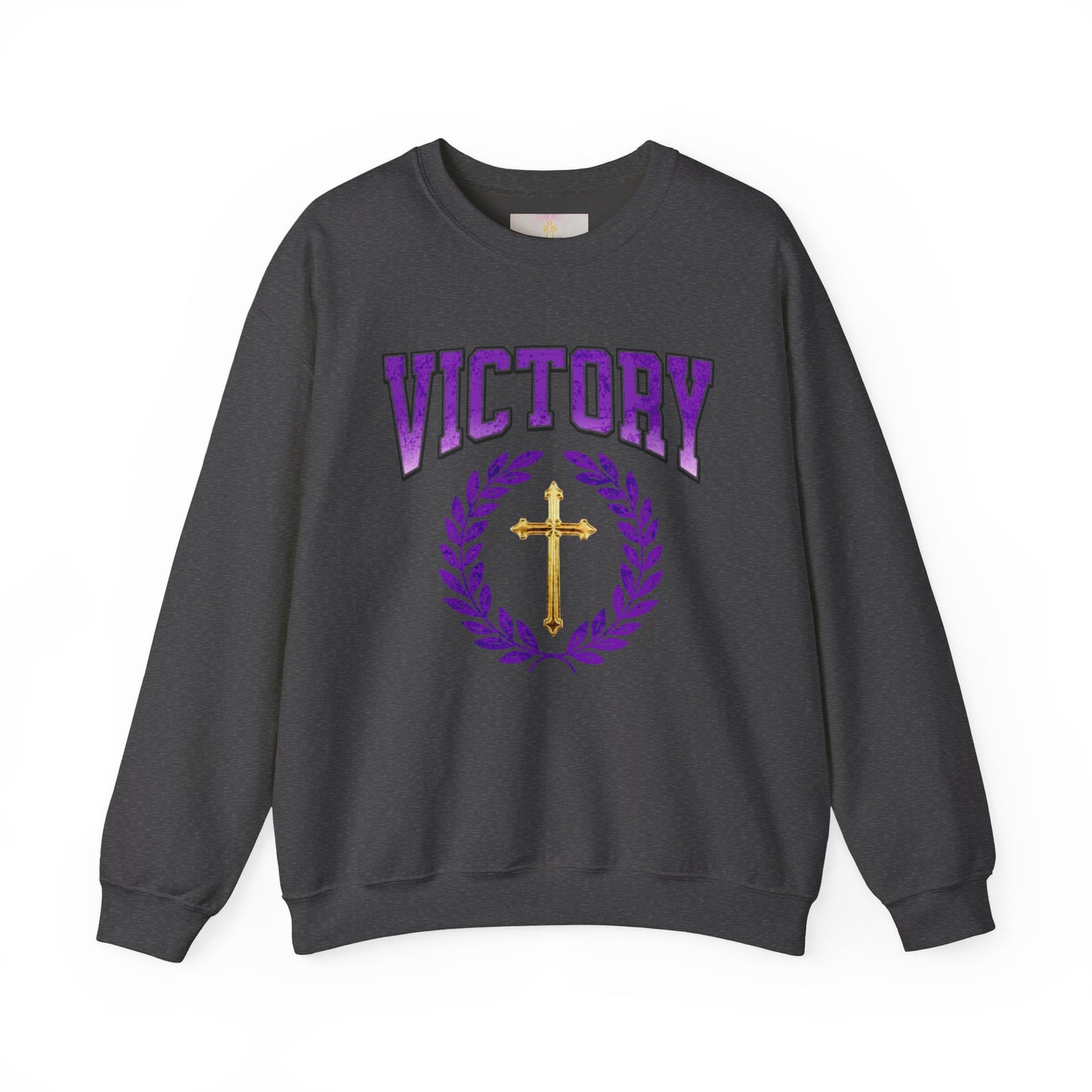 Victory Women’s Sweatshirt – Bold Purple Logo, Faith in Comfort