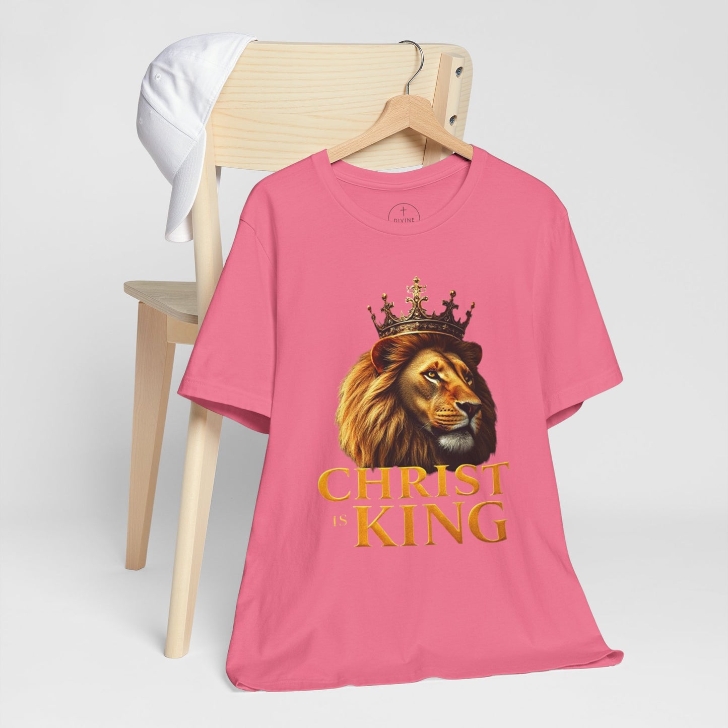 Christ is King Crowned Lion Tee – Inspirational Christian Shirt