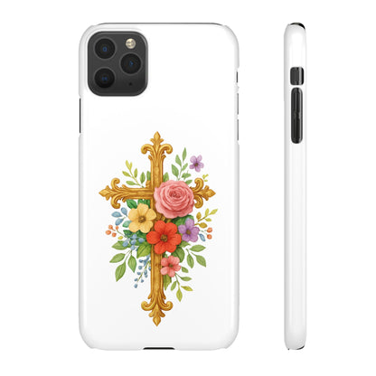 Floral Cross Snap Case for iPhone – Faith in Bloom